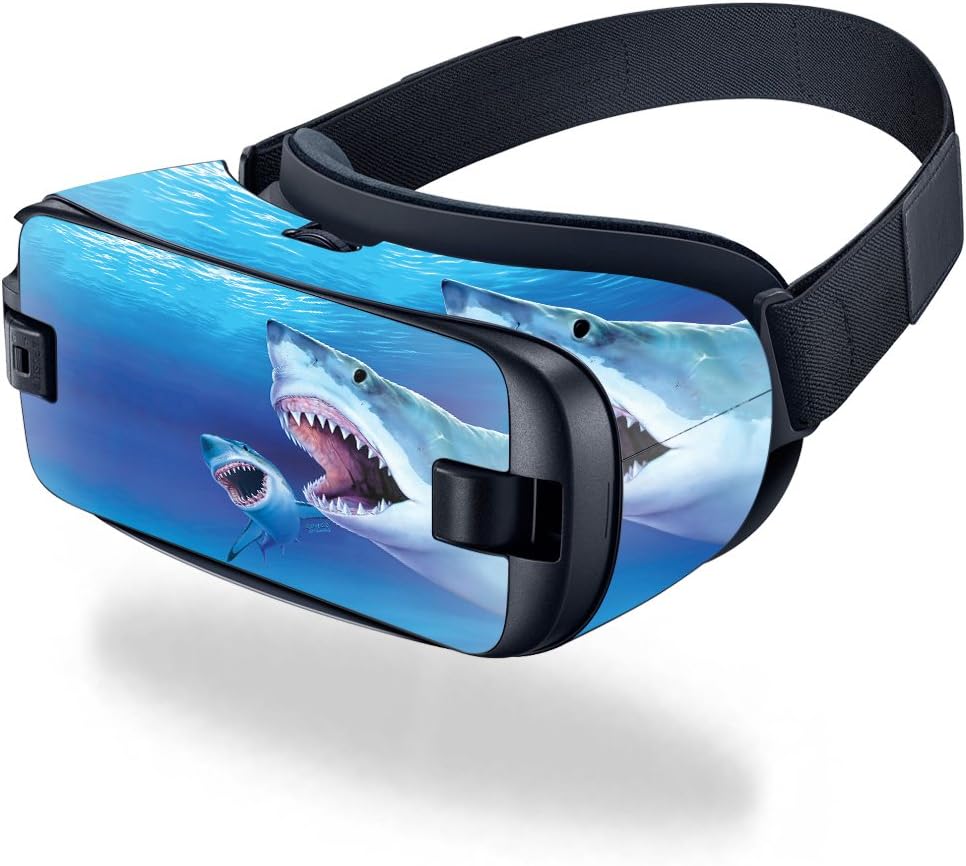 MightySkins Skin Compatible with Samsung Gear VR (2016) – Great Whites | Protective, Durable, and Unique Vinyl Decal wrap Cover | Easy to Apply, Remove, and Change Styles | Made in The USA