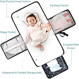 Lekebaby Portable Nappy Changing Mat Travel Baby Change Mat with Wipe-Pocket view 3