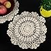 kilofly Crochet Cotton Lace Table Placemats Doilies Value Pack, 4pc, White, Floral, 12 inch