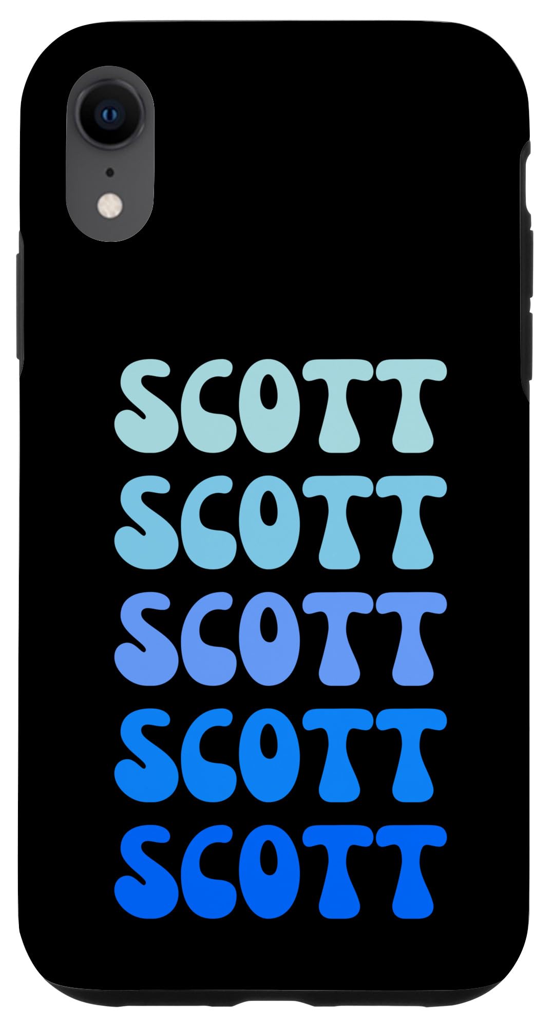 Scott Retro Name Stack Design Case for iPhone XR
