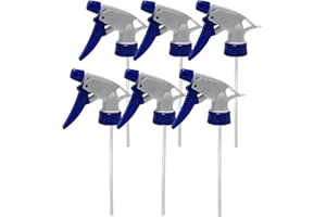 Elandy 6PCS Blue Spray Bottle Nozzels Attachment Heavy Duty Trigger Spray Replacement Sprayer Nozzle Head Plastic 28/400 Spray Bottle Tops Fit for Standard 8oz/16oz Bottle
