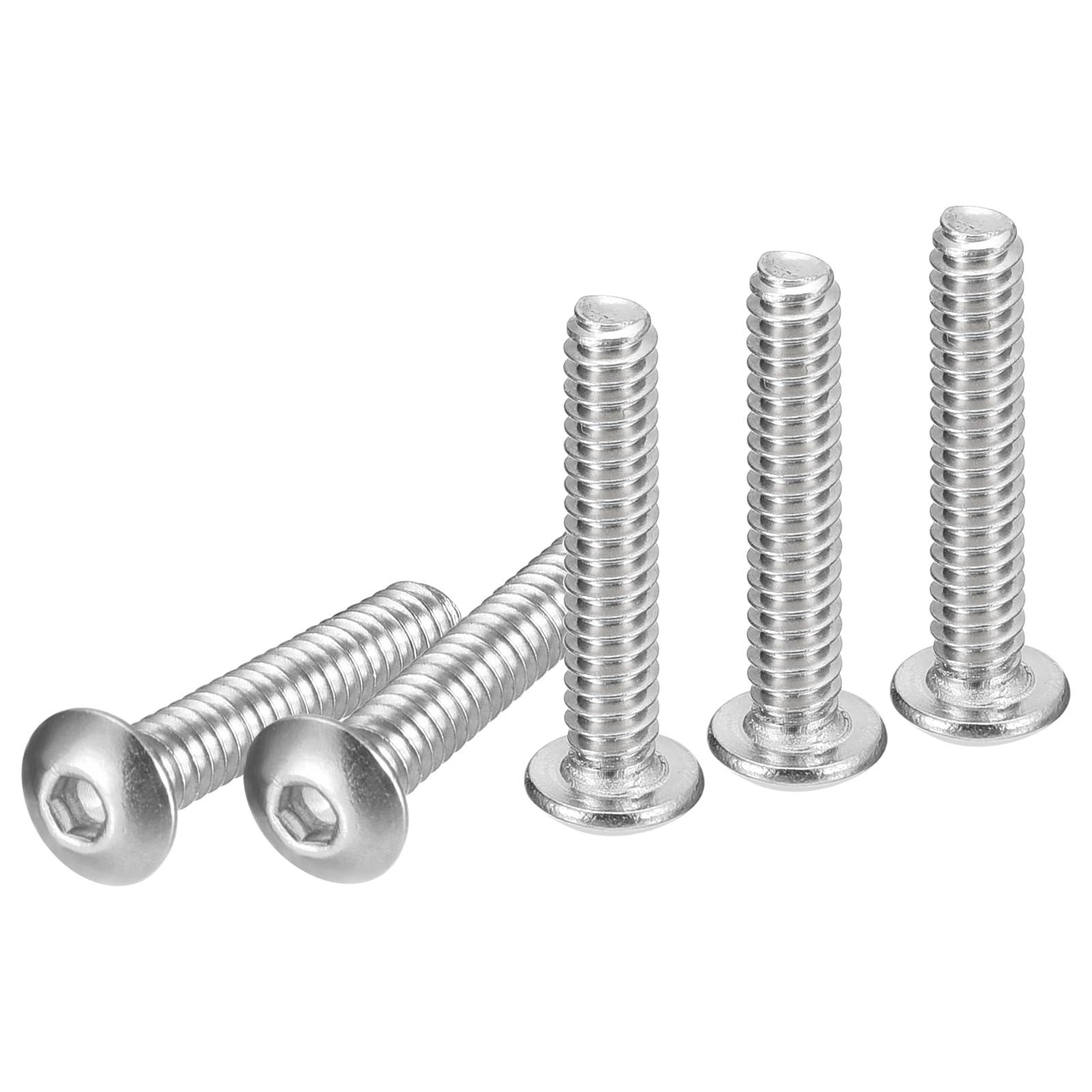 DTGN #6-32x3/4" Button Head Socket Cap Screws - 100Pack - Good for Machine - 304 Stainless Steel 18/8 - Hex Drive Full Thread UNC Fasteners — image 1