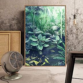 Floating Framed Canvas Wall Art for Living Room, Bedroom Forest Canvas Prints for Home Decoration Ready to Hang - 16x24 inches