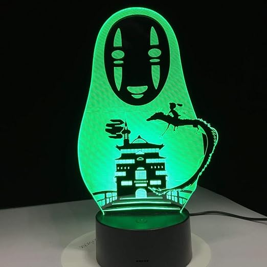 Anime 3d Night Lights 3d Led Lampara Spirited Away Sin Cara Hombre Figuras De Accion Decoracion Muneca Ninos Juguetes Acrilico 7 Colores Sleep Lights Holiday Gifts Amazon Es Iluminacion