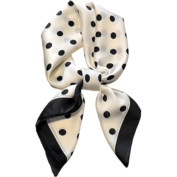 Verdusa Women's Polka Dots Head Scarf Y2k Vintage Square Bandana