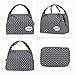 Aosbos Lunch Bags for Women Lunch Box for Girls Kids Insulated Lunch Cooler Bag Lunchbox Adult Lunch Tote Bag Food Meal Prep Bag Bento Box Carrying Bag Work School Picnic (Polka Dots)
