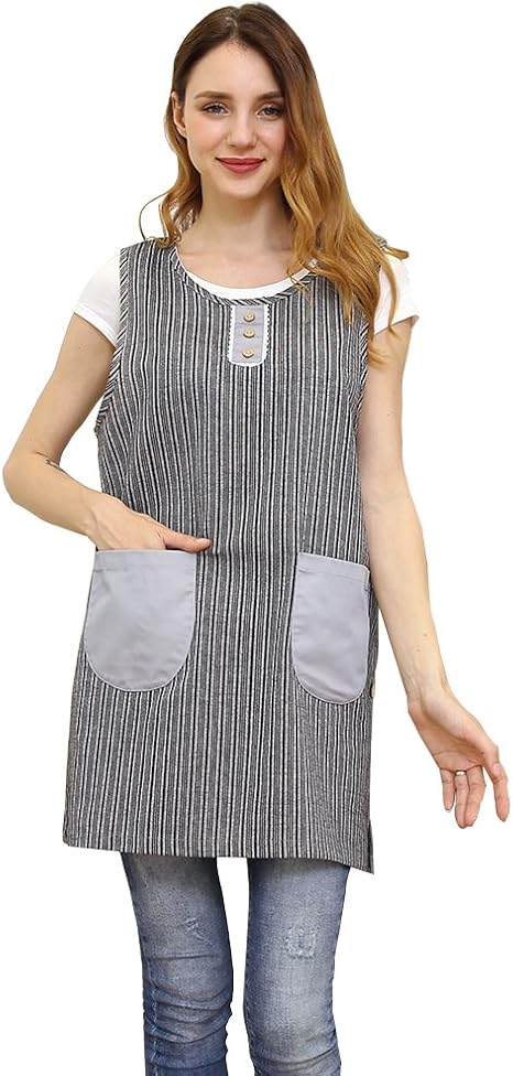 Amazon 保育士 エプロン スモック おしゃれ 幼稚園 伸縮性 通気性 抜群 新品 P エプロン オンライン通販