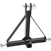 YITAMOTOR 3 Point Hitch 2" Receiver Trailer Hitch Category 1 Heavy Duty Tractor Drawbar Adapter Tow Compatible for Kubota, BX, LM25H, WLM Tractor, NorTrac, Yanmar, Kioti, Cat, John Deere，CAT 1