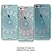 iPhone 6 Plus, iPhone 6s Plus Case, True Color Teal Ethnic Mandala Printed on Clear Transparent Hybrid Cover Hard + Soft Slim Thin Durable Protective Shockproof TPU Bumper Cover