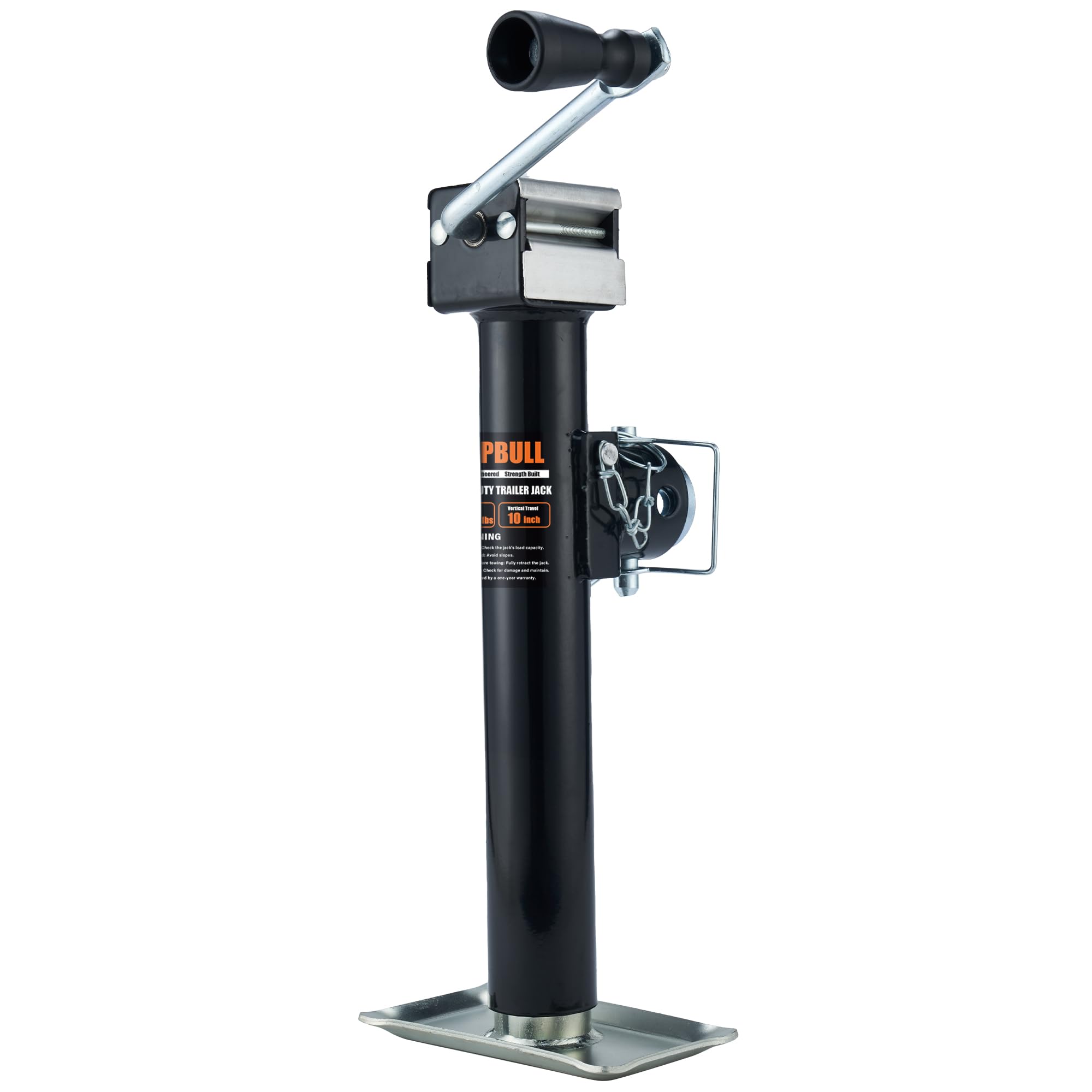 Photo 1 of 5000lb Weld-on Pipe Swivel Trailer Jack, 10" Vertical Travel Trailer Tongue Jack, Suitable for RVs, Boats, Horse Trailers and Multi-Purpose Trailers