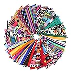 RayLineDo&reg; 15X Different Pattern Bohemia & Stripe Dot Style Canvas Patchwork Fabric Bundle Squares Of 20*25cm Quilting Scrapbooking Artcraft Project Collection One