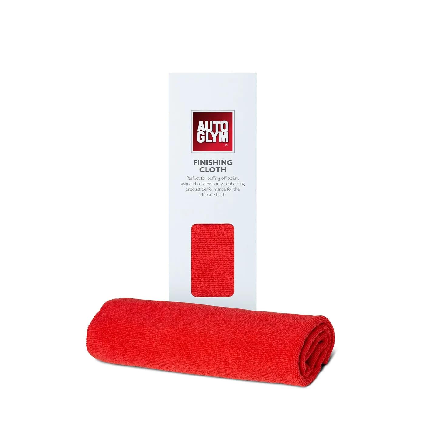 Autoglym Hi-Tech Finishing Cloth 40 x 40cm - Microfibre Cloth for Car Polish and Car Wax, Red