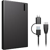 1TB Portable HDD Storage USB-A Type-C Compatible with PC Mac Game Consoles | High-speed data transfer,plug &amp; play,no external power needed, durable shock-proof case,backup photos/videos/games on the go