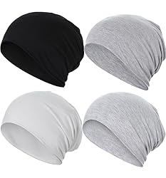 JarseHera 4PCS Cotton Slouchy Beanie Soft Sleep