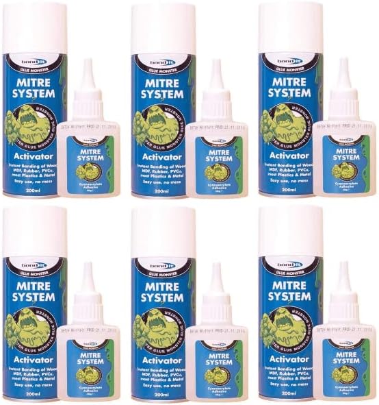 Bond It Mitre Bonding System Kit Activator 200ml & HVC Superglue 50g