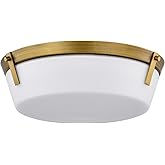 Nuvo Rowen - 3 Light Flush Mount in Traditional Style-4.5 Inches Tall and 14.63 Inches Wide-Natural Brass Finish