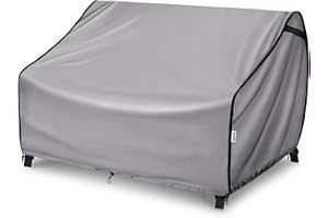 VARIETYFACE Outdoor Furniture Covers for Sofa Waterproof ,Patio Loveseat Covers Tear Resistant, Fits up to 54Wx38Dx29H inches,Grey