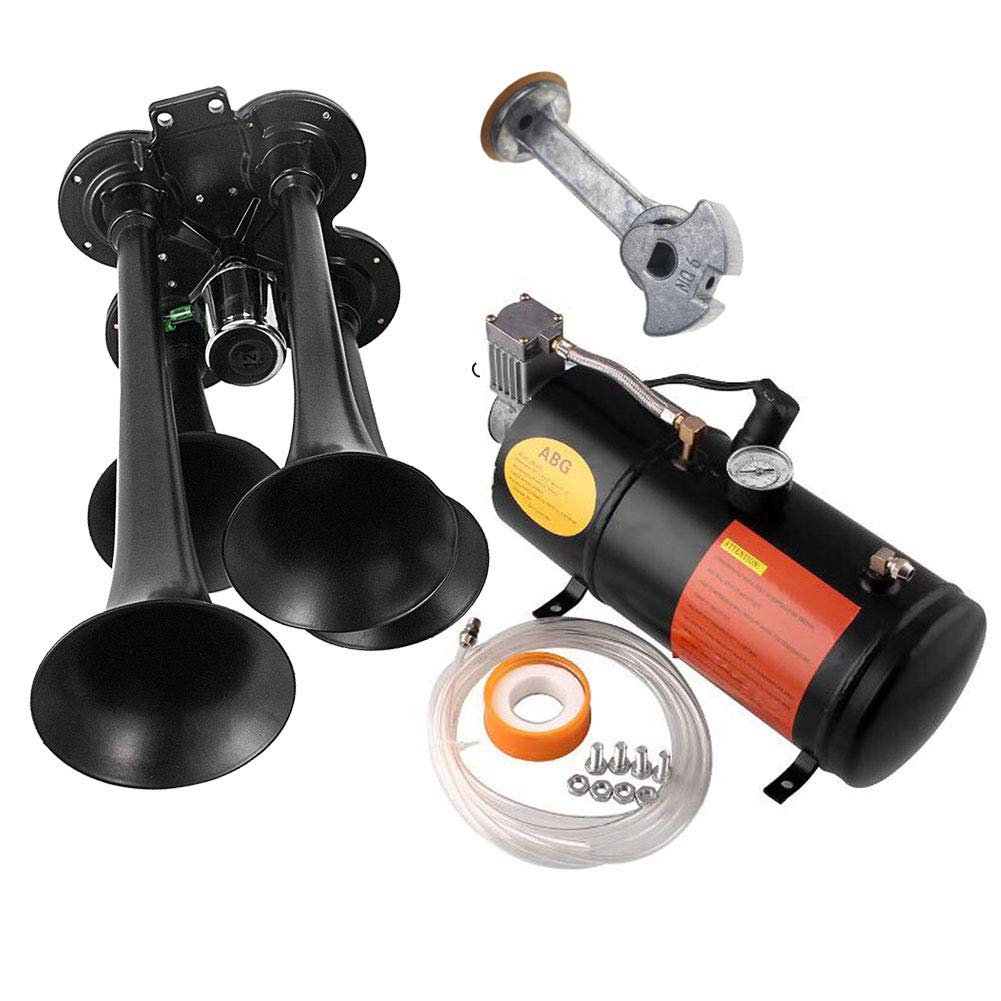 Air Horns Bestauto Train Horn Compressor 12V Air Horn Kit 150 PSI Air
