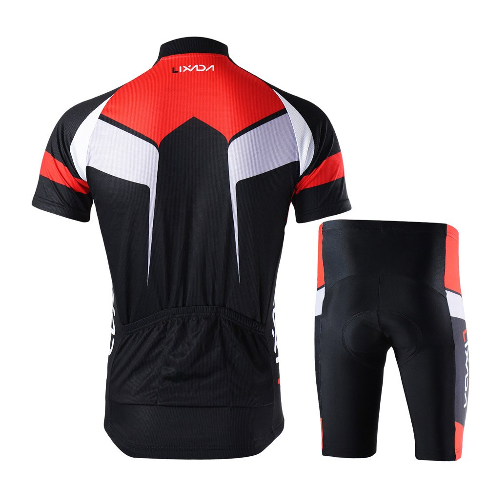 Lixada Men’s Cycling Jersey Set Bicycle Short Sleeve Set QuickDry