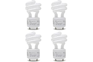 Xtricity Compact Fluorescent GU24 2 Prong Light Bulb Base, T2 Mini Spiral, 13W (60 Watt Equivalent), 2700k Soft White, 900 Lumens, CFL, 120V, UL Listed (4 Pack)