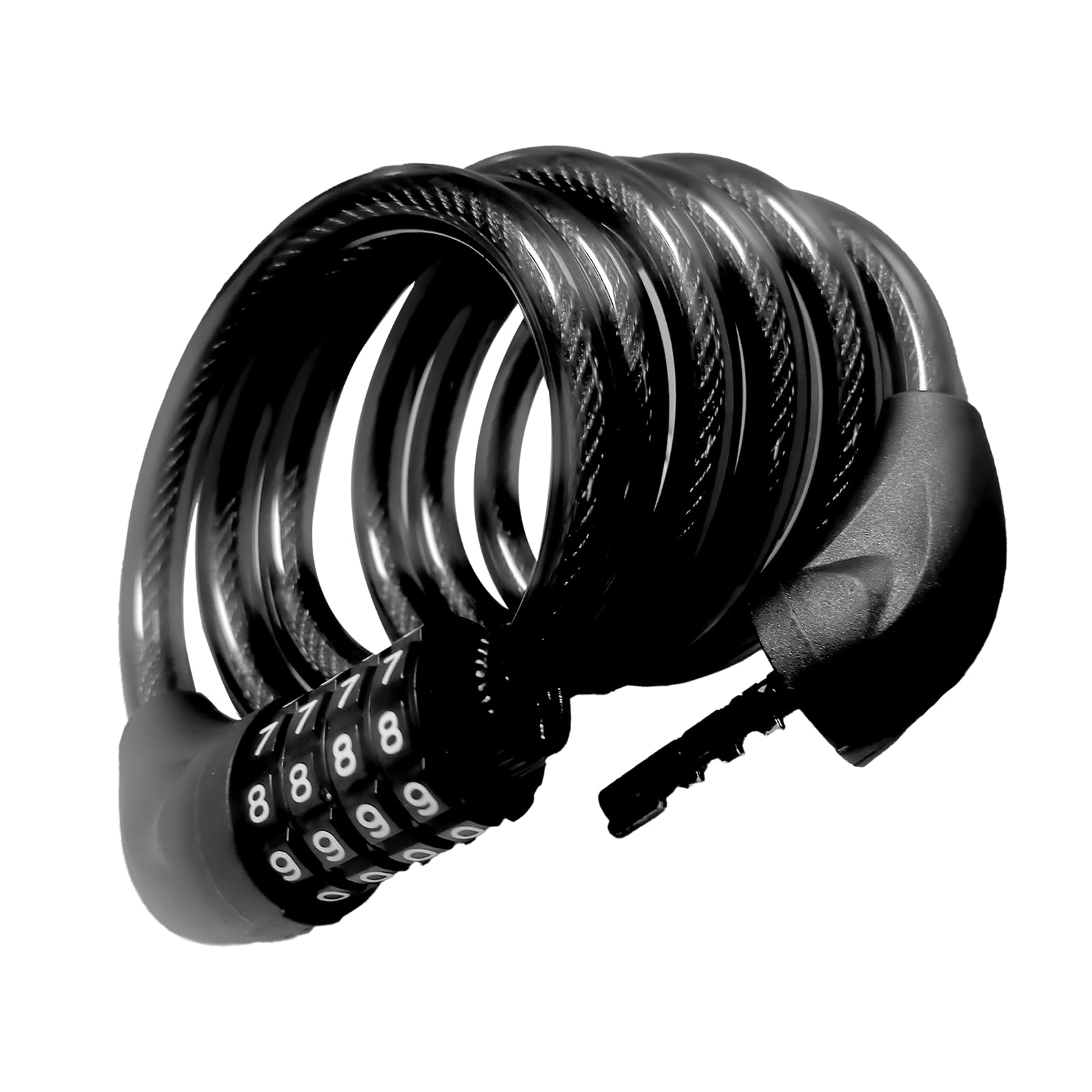 Bike Lock,Bicycle Locker Combination 4 Digit,1800mm/12mm Long Cycle Chain Cable Locks,High Security Bike Cable Lock for E-Bike,Scooter,Skateboard,Gate,Door