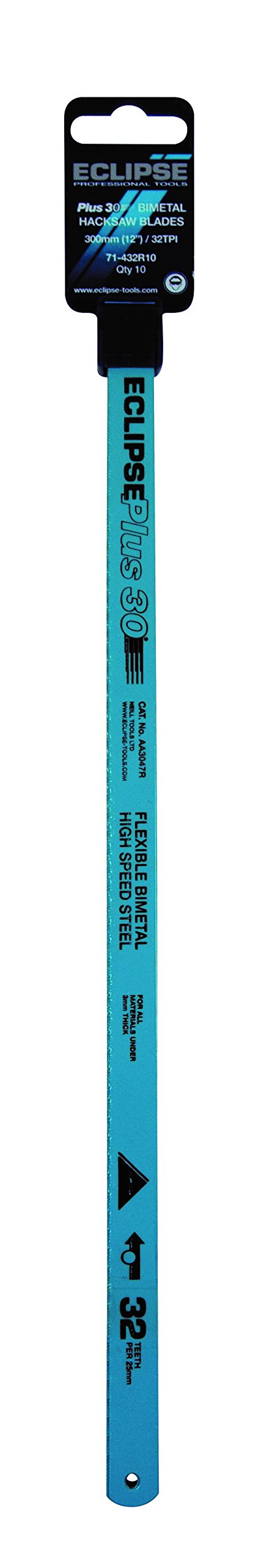 Eclipse Professional Tools 71-432R10 Hacksaw Blade 10 Pack (32TPI, +30, Bimetal)