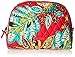 Vera Bradley Women's Cotton Large Zip Cosmetic Makeup Organizer Bag, Rumba, One Size