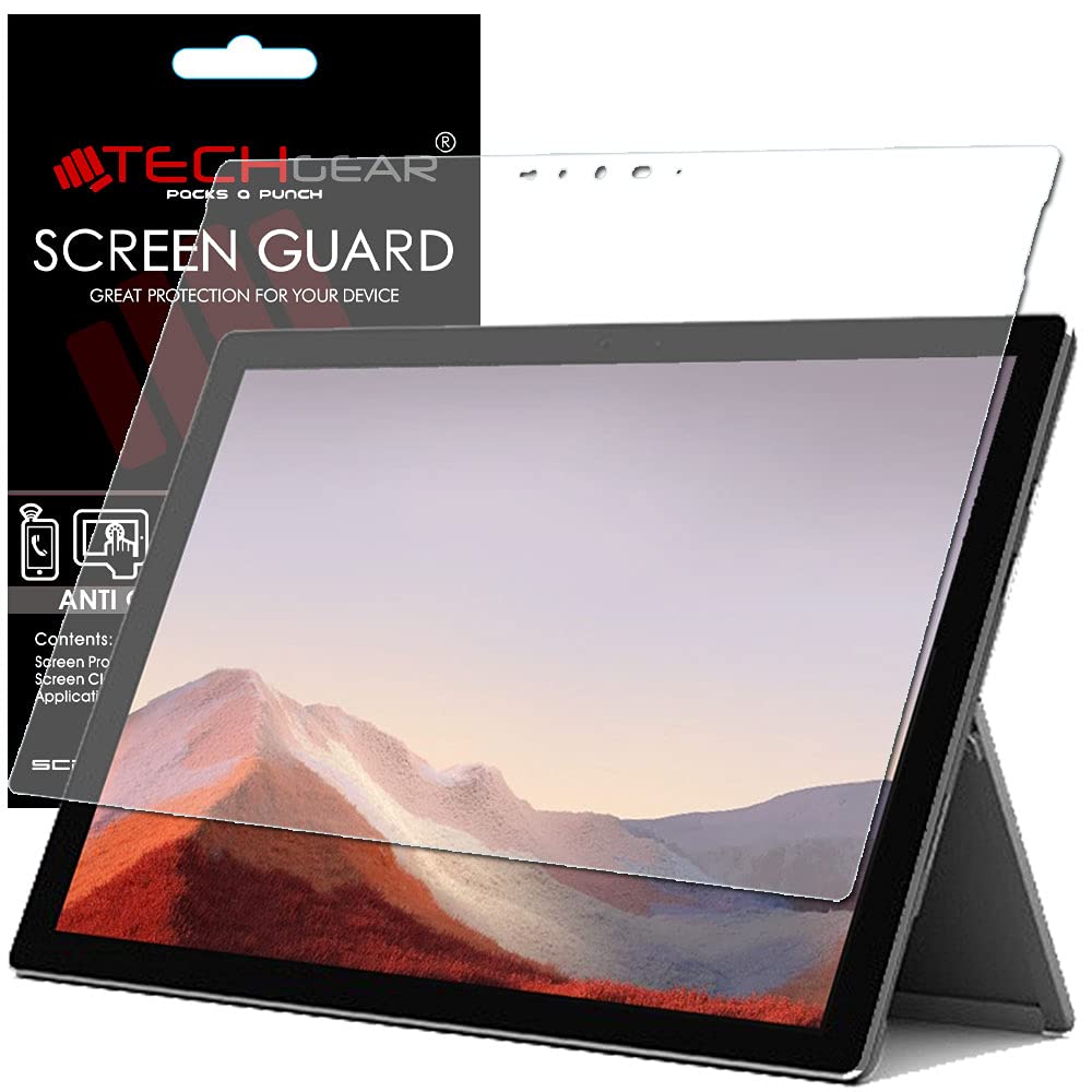 TECHGEAR [Pack of 2 Anti Glare/Matte Screen Protectors for Microsoft Surface Pro 7 (12.3 Inch screen) - Matte Screen Protector Covers + Screen Cleaning Cloth & Applicator Card