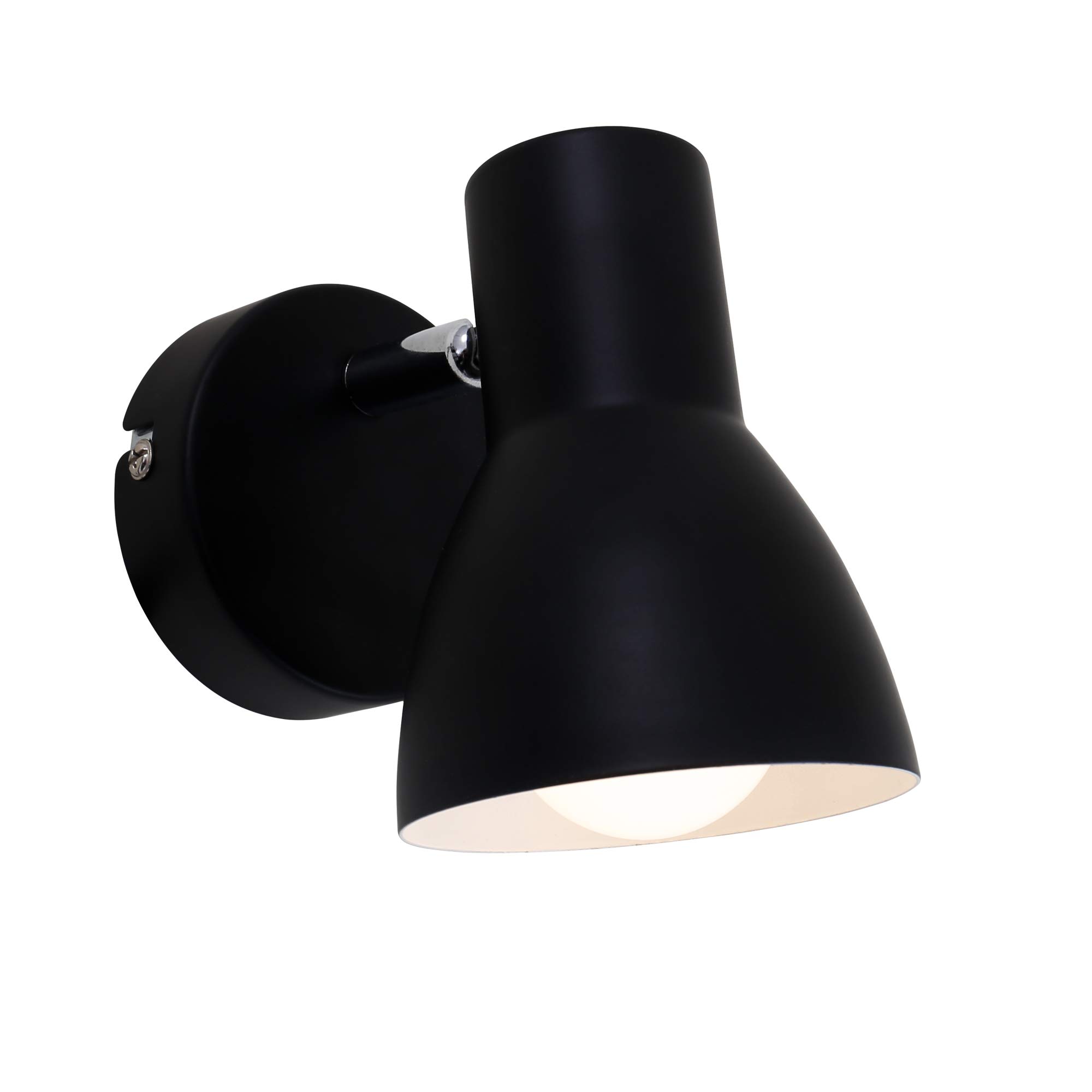 BRILONER Leuchten - Wall Light, Wall Spotlight, rotatable and swivelling Spotlight, 1x E14, max. 25 Watt, Retro, Black, 80x130mm (DxH), 2860-015