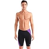 Arena Men's Performance Ribbed Swim Jammer Sports Shorts Training Bathing Suit