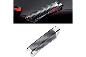 YONWAIT Pack of 1 Car Handbrake Cover, ABS Grip Handbrake Cover, Parking Handbrake Decorative Cap, Fit for Most Vehicle (Carbon Fiber Black)