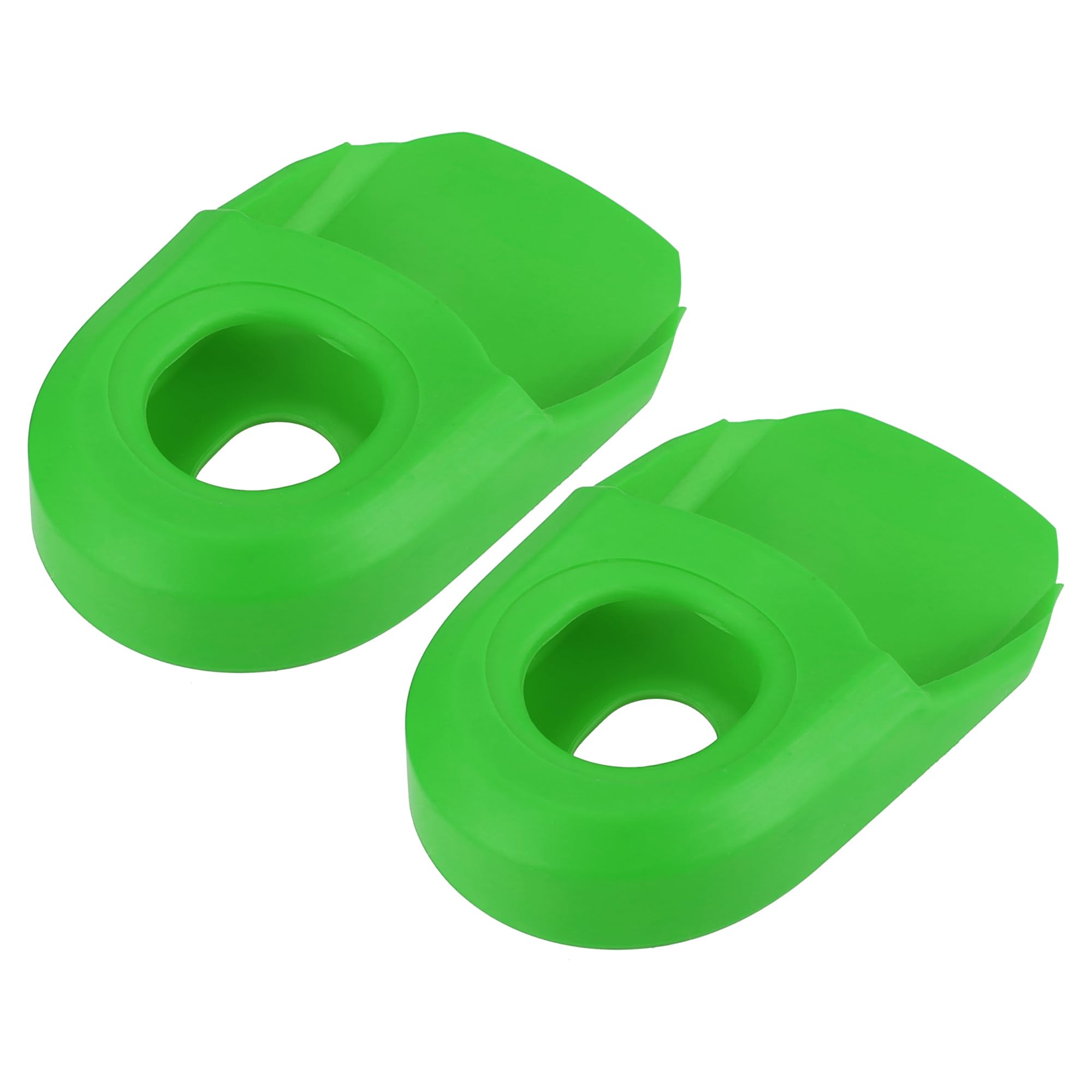 X AUTOHAUX 2pcs Soft Plastic Bicycle Bike Cycling Crank Boot Protectors Green