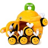 JoyCat Baby Toys 6-12 Months, Beehive Toy with 5 Sensory Bees, Baby Gift | Little hands can grab, shake, hide, and place soft bees back in the hive for rattle, crinkle, and mirror play