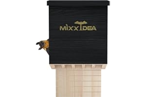 MIXXIDEA Bat House Bat Box Double Chamber Outdoor House Nursery Bat Shelter Habitat Big bat Box Handcrafted from Cedar Wood - Easy for Bats to Land and Roost - Weather Resistant & Ready to Install