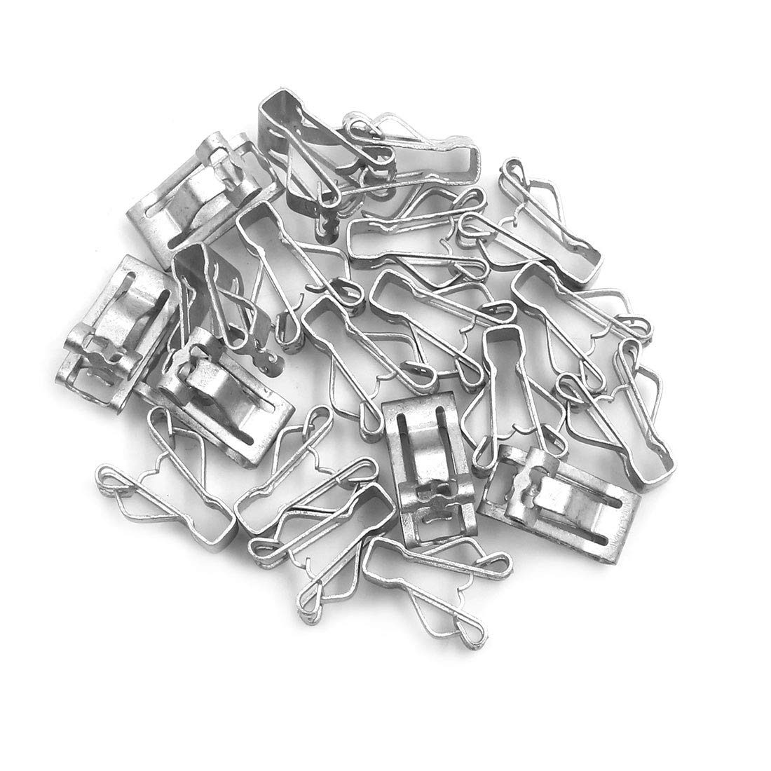 X AUTOHAUX 20pcs Console Dash Panel Metal Retainer Trim Rivets Clips Fastener