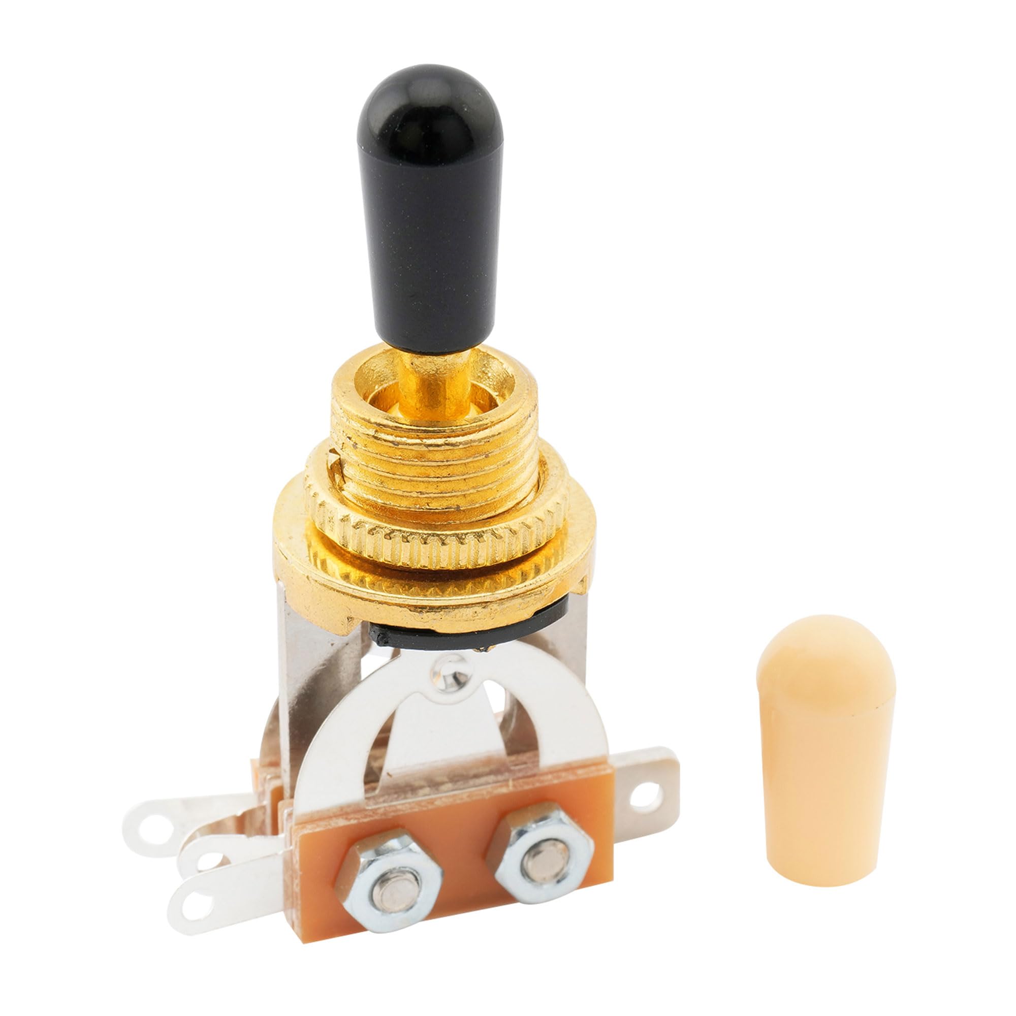Musiclily 3 Way Short Straight Toggle Switch Pickup Selector for Les Paul/SG Style Electric Guitar, Gold Top with Cream Tip โ image 1