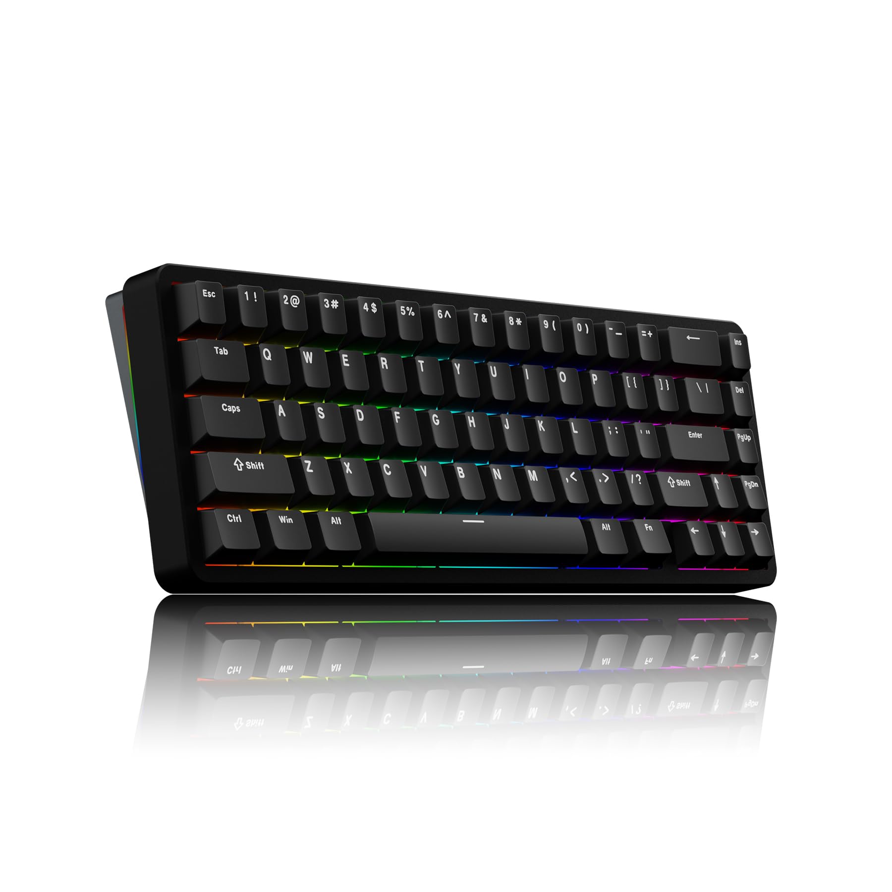 OOCTPK Chilkey ND65 Wireless Aluminum Mechanical Keyboard, 65% Layout Portable Gaming Keyboard, Tri-Mode BT5.0/2.4GHz/USB-C Hot Swappable Custom RGB Backlit Key Board for Laptop Office PC - Black