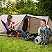 ENKEEO Camping Chair Folding Portable Mesh Picnic Seat with 330 lbs. Capacity, Backrest, Pocket and Carry Bag, for Fishing, Hiking, Picnic and Travel (Black)