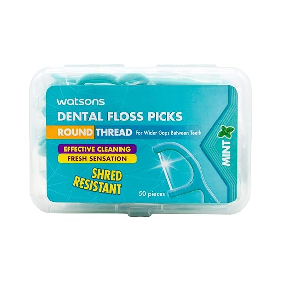 Buy Watsons Mint Round Thread Dental Floss 50 Picks Online at Low