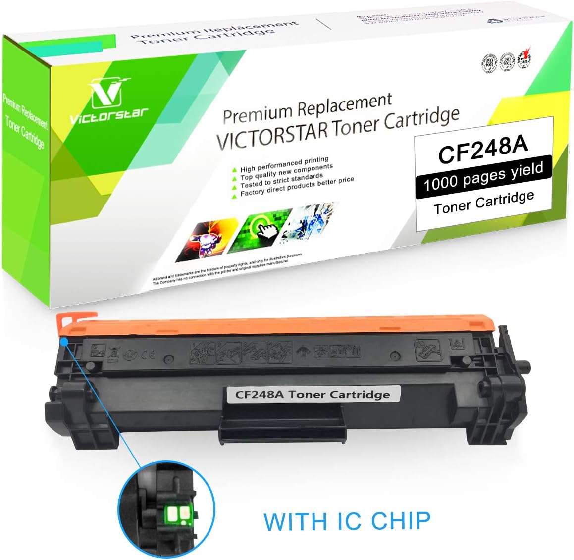 VICTORSTAR Compatible Toner Cartridge Replacement for HP CF248A  ( Black , 1 pk )