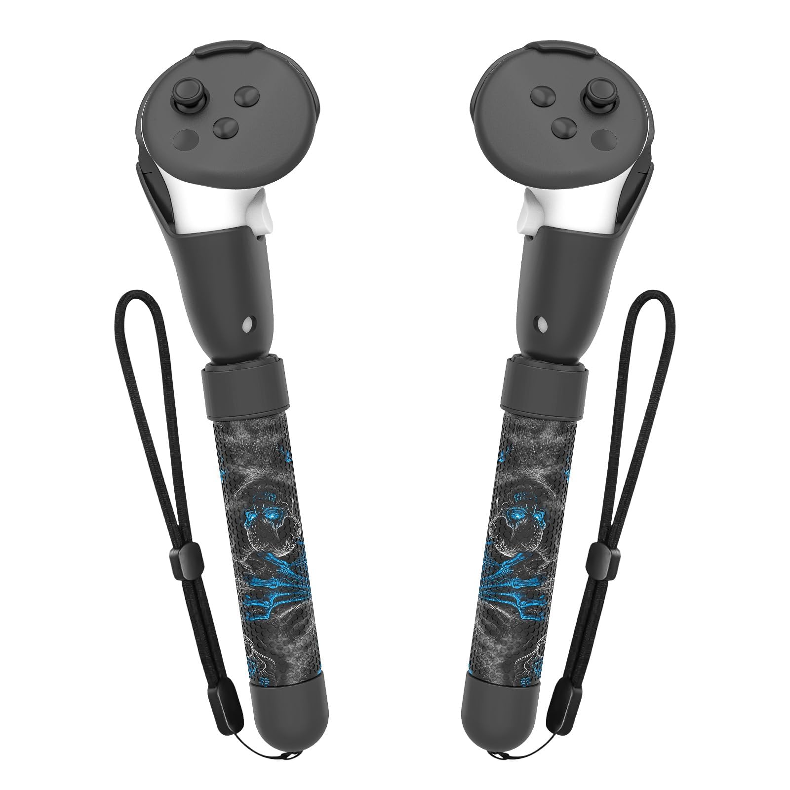 Tyasoleil VR Handle Attachment for Meta Quest 3, Extension Controller Accesories Compatible with Oculus, Gorilla Tag Long Arms Grips, for Beat Saber More Better Experience (Phantom)