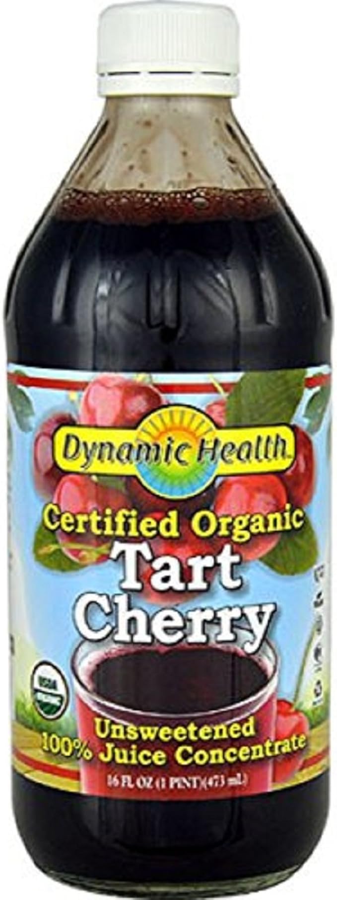 100 Pure Organic Certified Tart Cherry Juice Concentrate Dynamic Health 16 oz