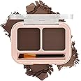Apooliy Waterproof Eyebrow Powder,2 Shades Eye Brow Palette with Brush,Long Wear Eyebrow Makeup,Eyebrow Filler