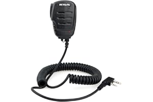 Retevis RS-111 2 Pin Shoulder Speaker Mic for Baofeng 888S UV-5R Kenwood Radioddity Retevis H-777 RT27 RT22 RT15 RT19 RB17 RT