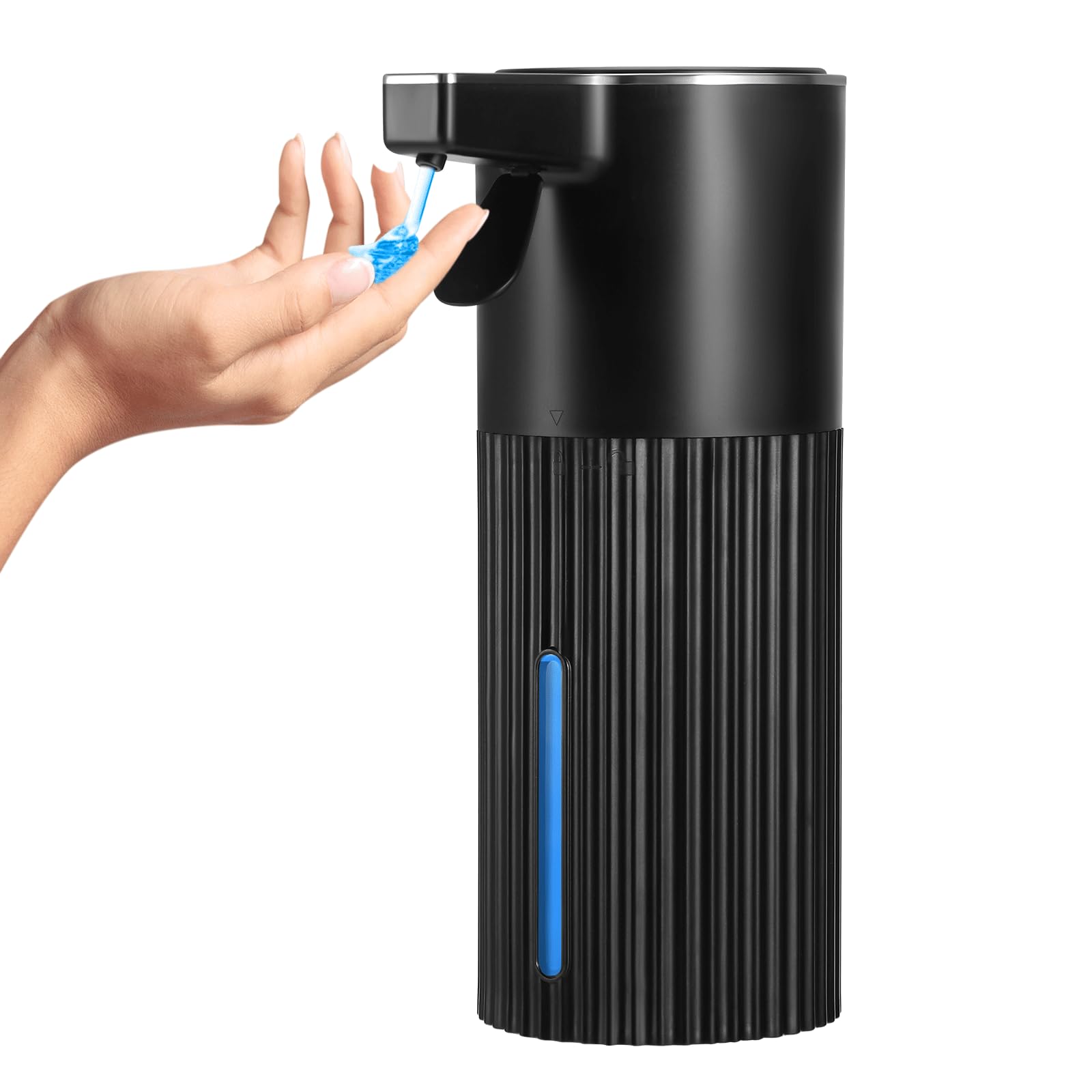 Photo 1 of Automatic Soap Dispenser, 13.5 oz/400 ml Touch Automatic Hand Soap Dispenser,Wall Mounted Smart for Bathroom and Kitchen Dish Soap (Black Touch Thick)