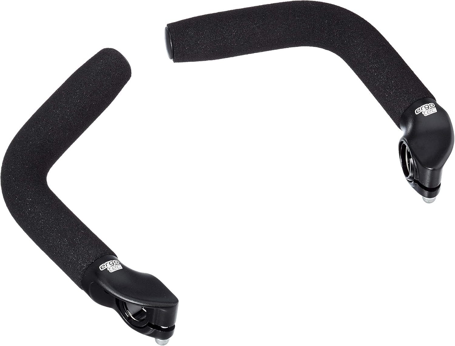 ergotec Evo-Touring 50011001 Bar Ends with Soft Grip Covering Made of Aluminium AL6061-T6 Large Black