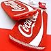 3D Soft Silicone Red Cocacola Cola Can Case for iPhone 7+ 7Plus 8Plus 8+ Large Size 5.5 Screen Glitter Shockproof Drop Resistant Protective Shiny Unique Cool Special Fun Kids Boys Teens Girls Men