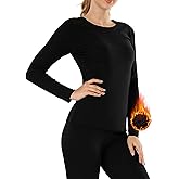MANCYFIT Womens Thermal Tops Fleece Lined Shirt Long Sleeve Base Layer
