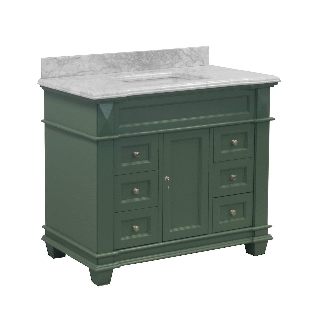 Buy Elizabeth 42inch Bathroom Vanity (Carrara/Sage Green) Includes