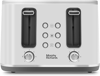Morphy Richards Motive 4 Slice Toaster 1600W Browning Defrost Reheat Cancel